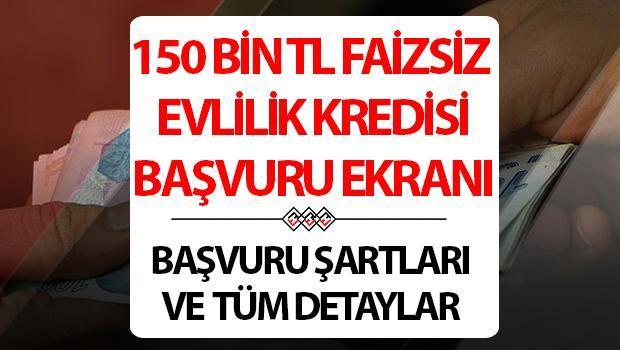 150 Bin TL Faizsiz Evlilik Kredisi Başvuru Şartları