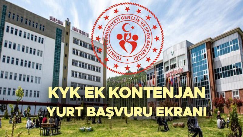 2024-2025 KYK Ek Kontenjan Yurt Başvurusu