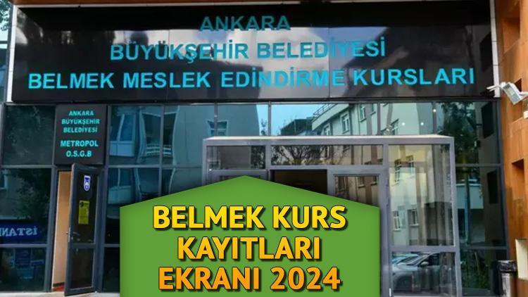 BELMEK Kurs Kayıtları Başvuru Ekranı 2024